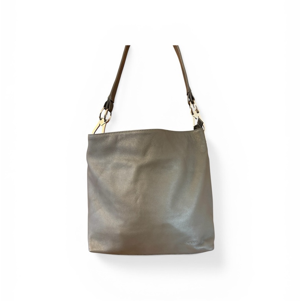 Nappa, Canadian Brand, Gray Leather Shoulder Bag, like new! - Picture 2 of 16
